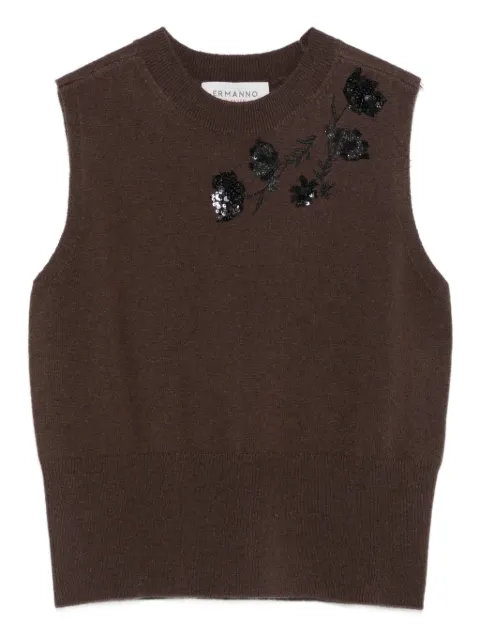 ERMANNO FIRENZE  sequin-embellished wool vest