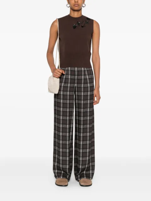 ERMANNO FIRENZE  pleated checked trousers
