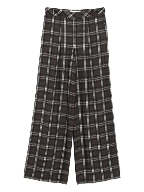 ERMANNO FIRENZE  pleated checked trousers