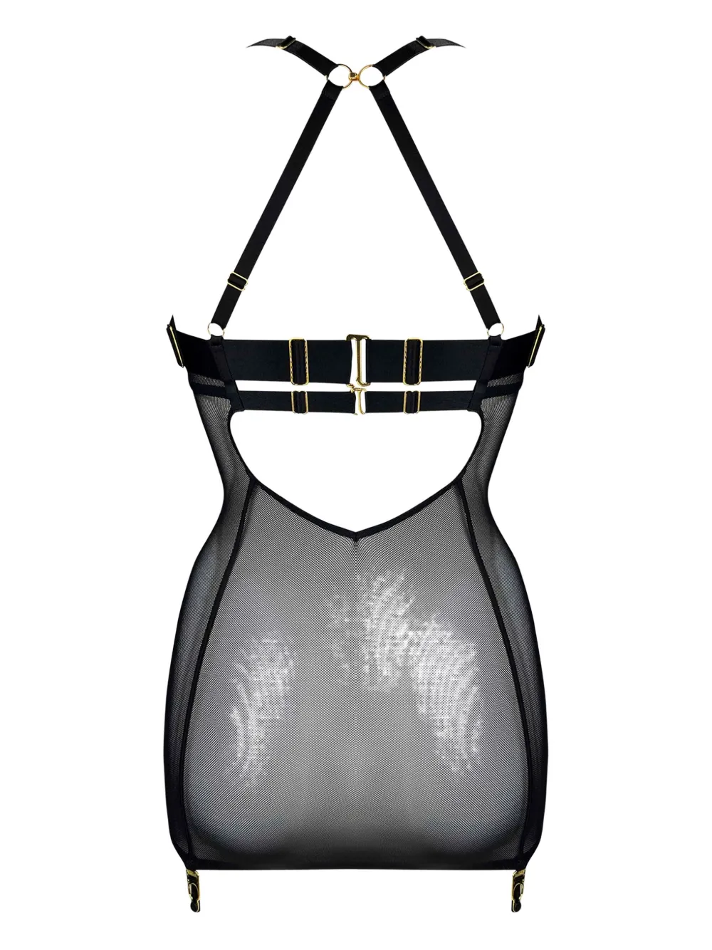 Bordelle Nara mesh jurk - Zwart