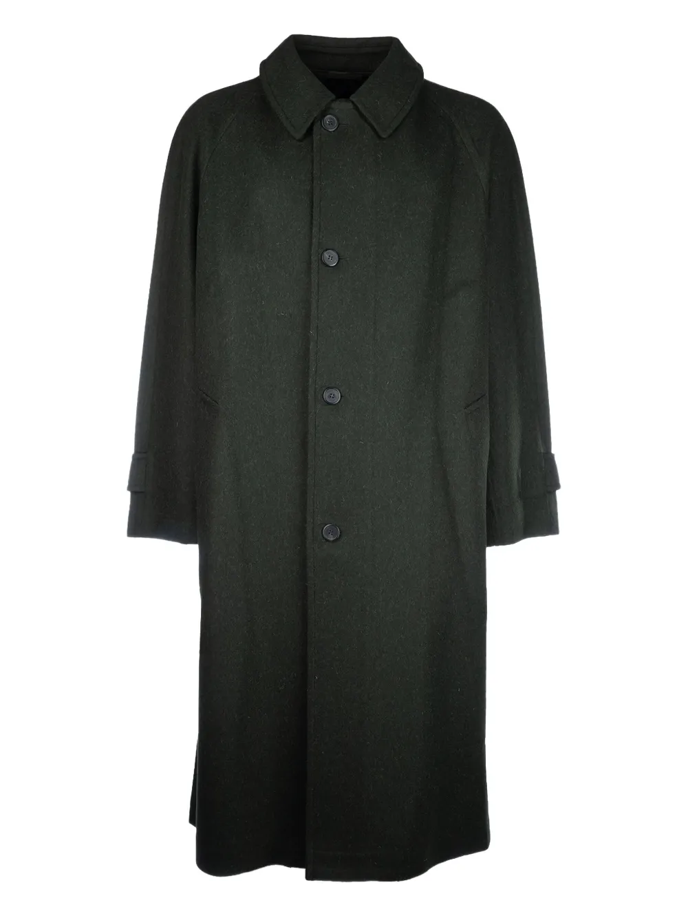Prada button-fastening raglan-sleeve coat | Green | Image 1
