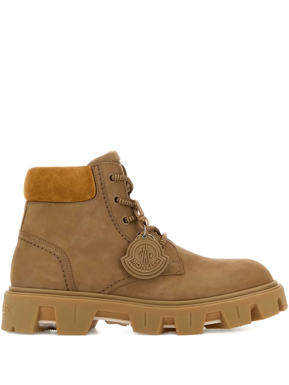 Moncler Peak City suede ankle boots Brown