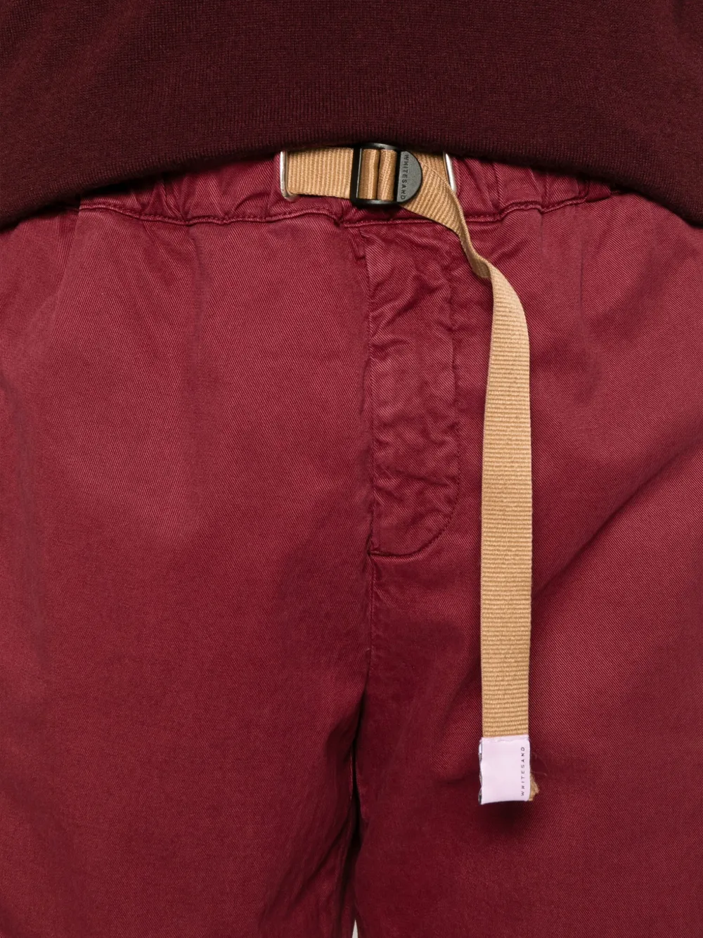 White Sand Broek met zak met ceintuur Rood