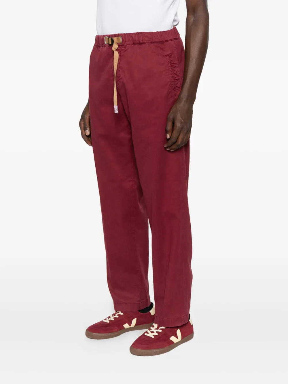 White Sand Broek met zak met ceintuur Rood