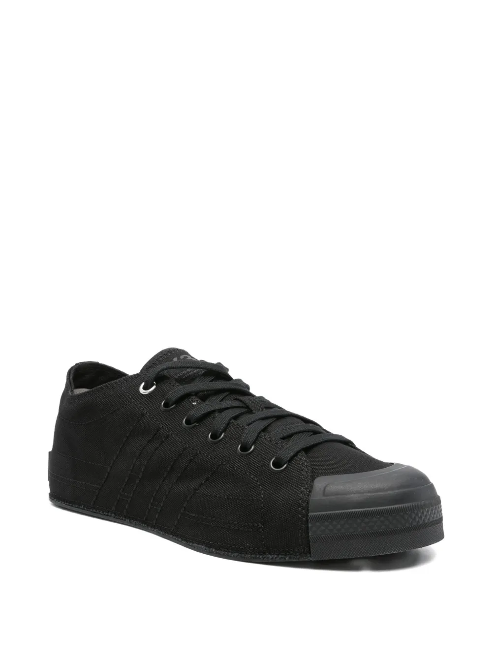 Y-3 Nizza Lo three-stripe lace-up sneakers Black