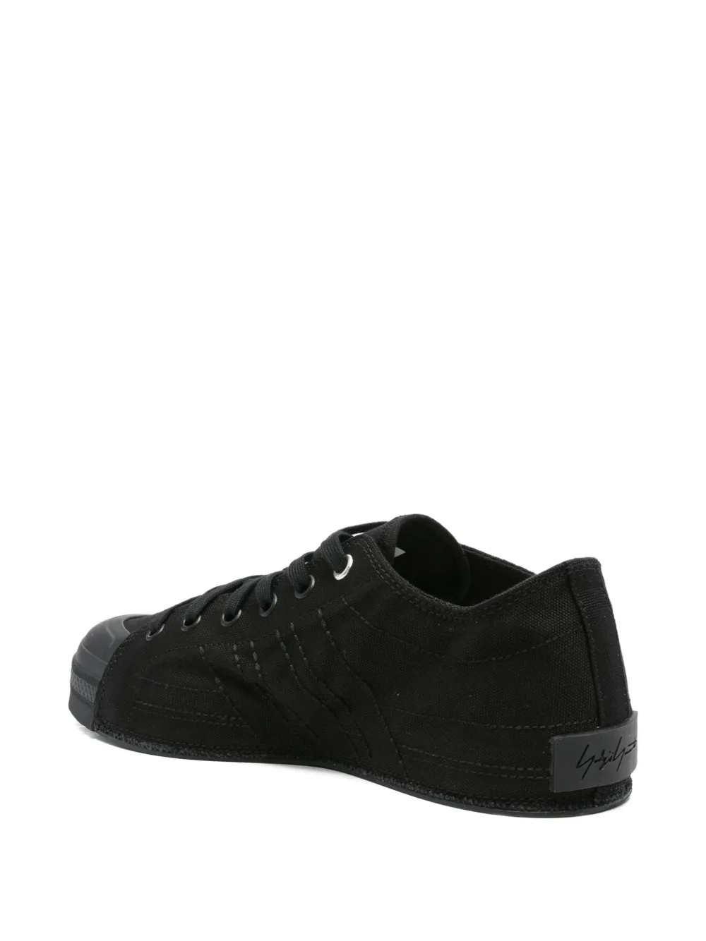 Y-3 Nizza Lo three-stripe lace-up sneakers Black