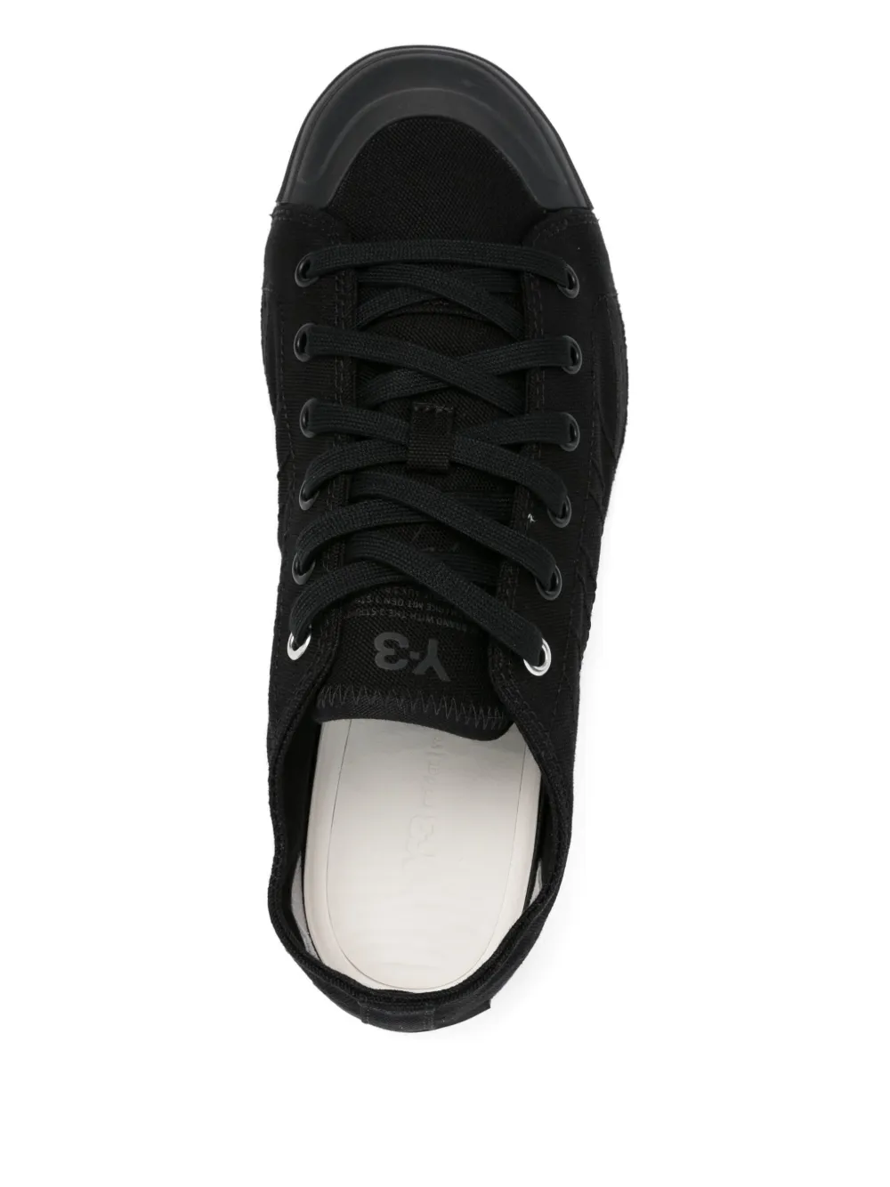 Y-3 Nizza Lo three-stripe lace-up sneakers Black
