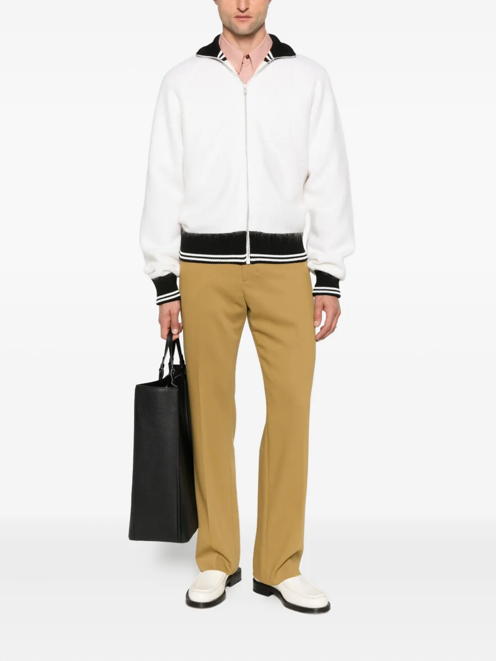 Jil Sander Vest met hoge hals Wit