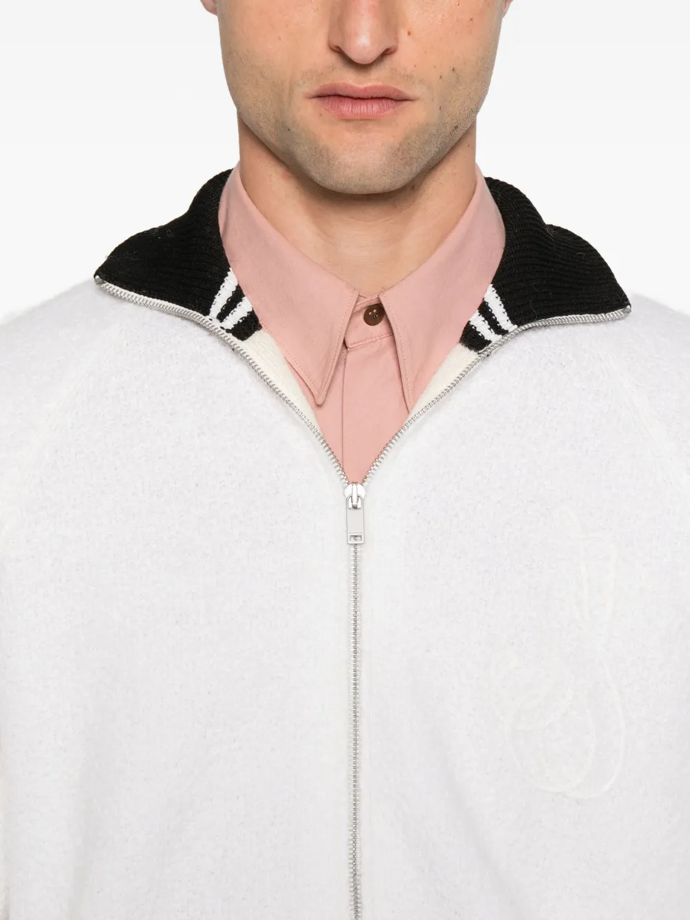 Jil Sander Vest met hoge hals Wit