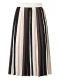 Weekend Max Mara striped-pattern pleated midi skirt - Neutrals