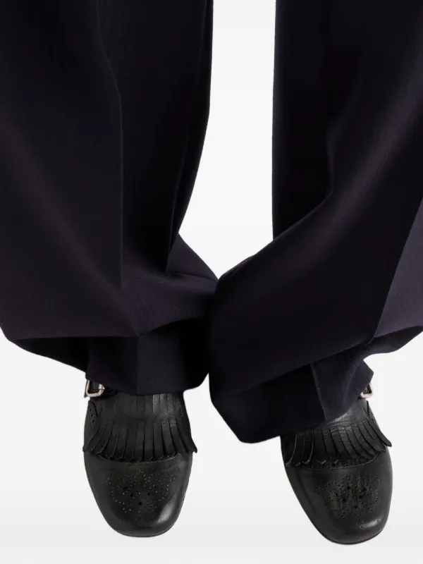 ◆PRADA◆  バックルローファー レザー Prada バックルストラップ レザーローファー | ブラック