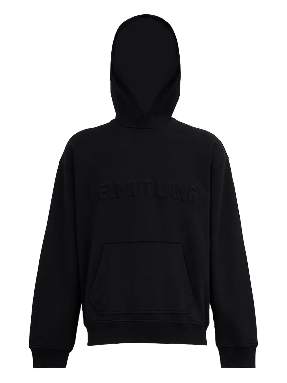 embossed logo hoodie