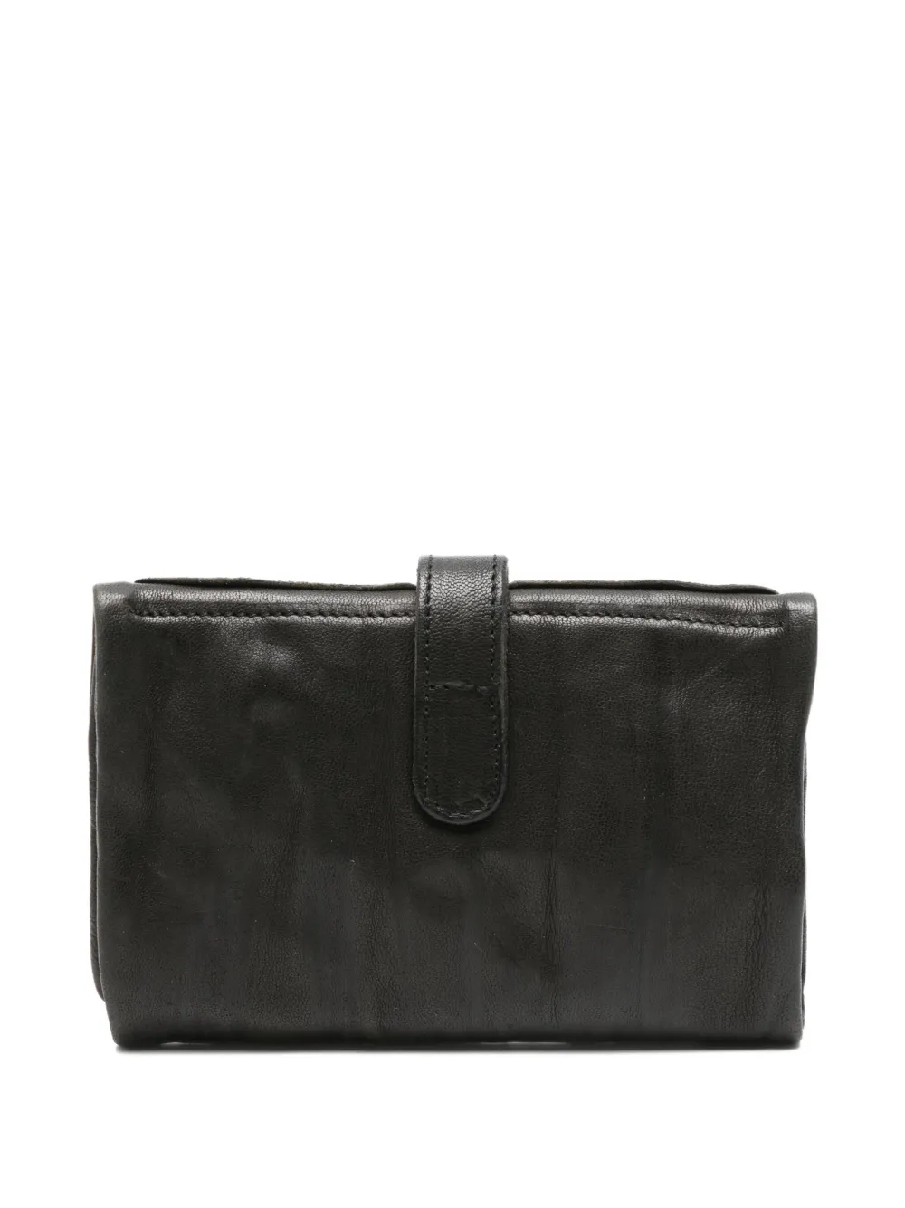 SOMMET leather flap wallet - Zwart