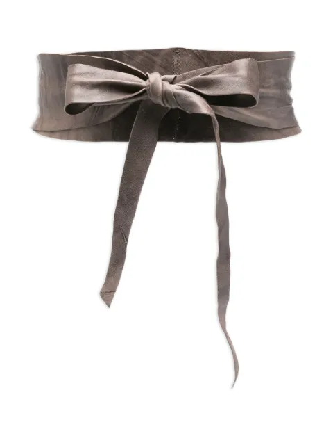 SOMMET leather tie-fastening belt