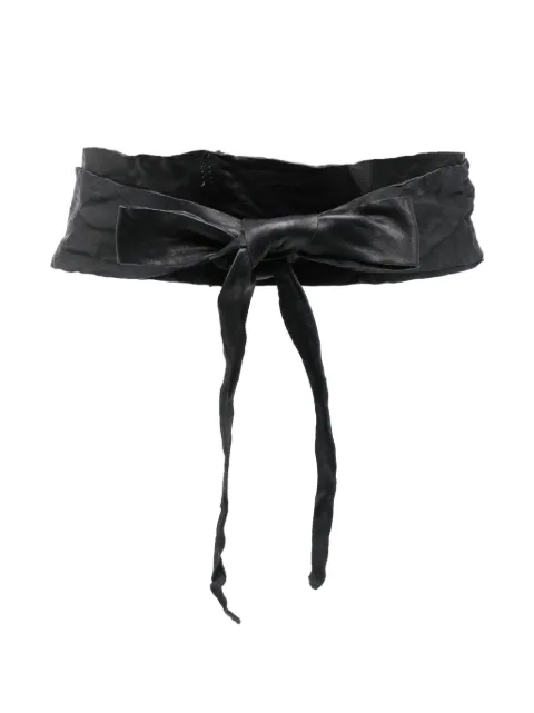 SOMMET leather bow belt
