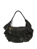 Christian Dior Pre-Owned 2007 Gipsy ruffle laser-cut handbag - Black