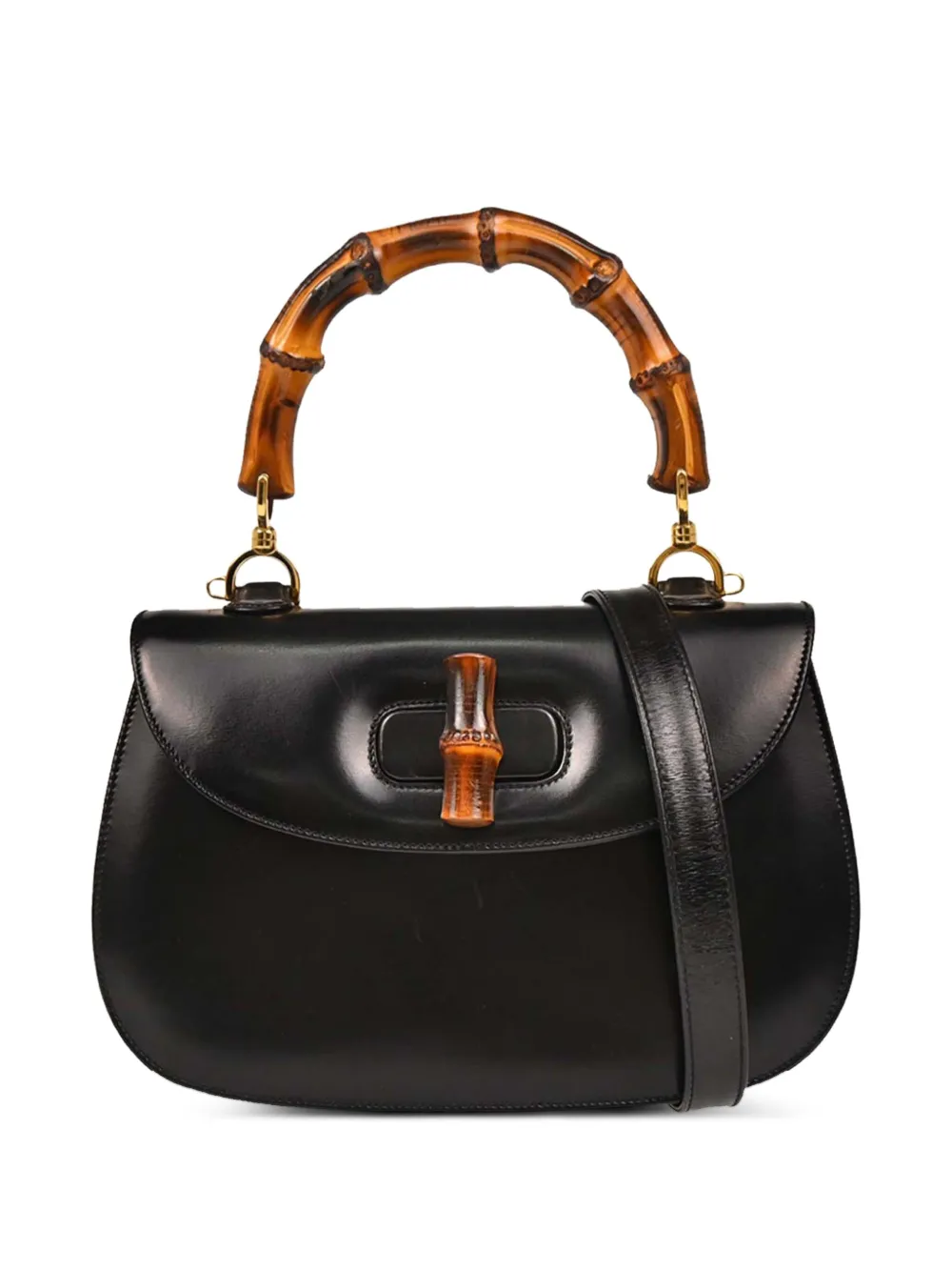 Pre-owned Gucci 1990-2000s Leather Tote Bag In Black