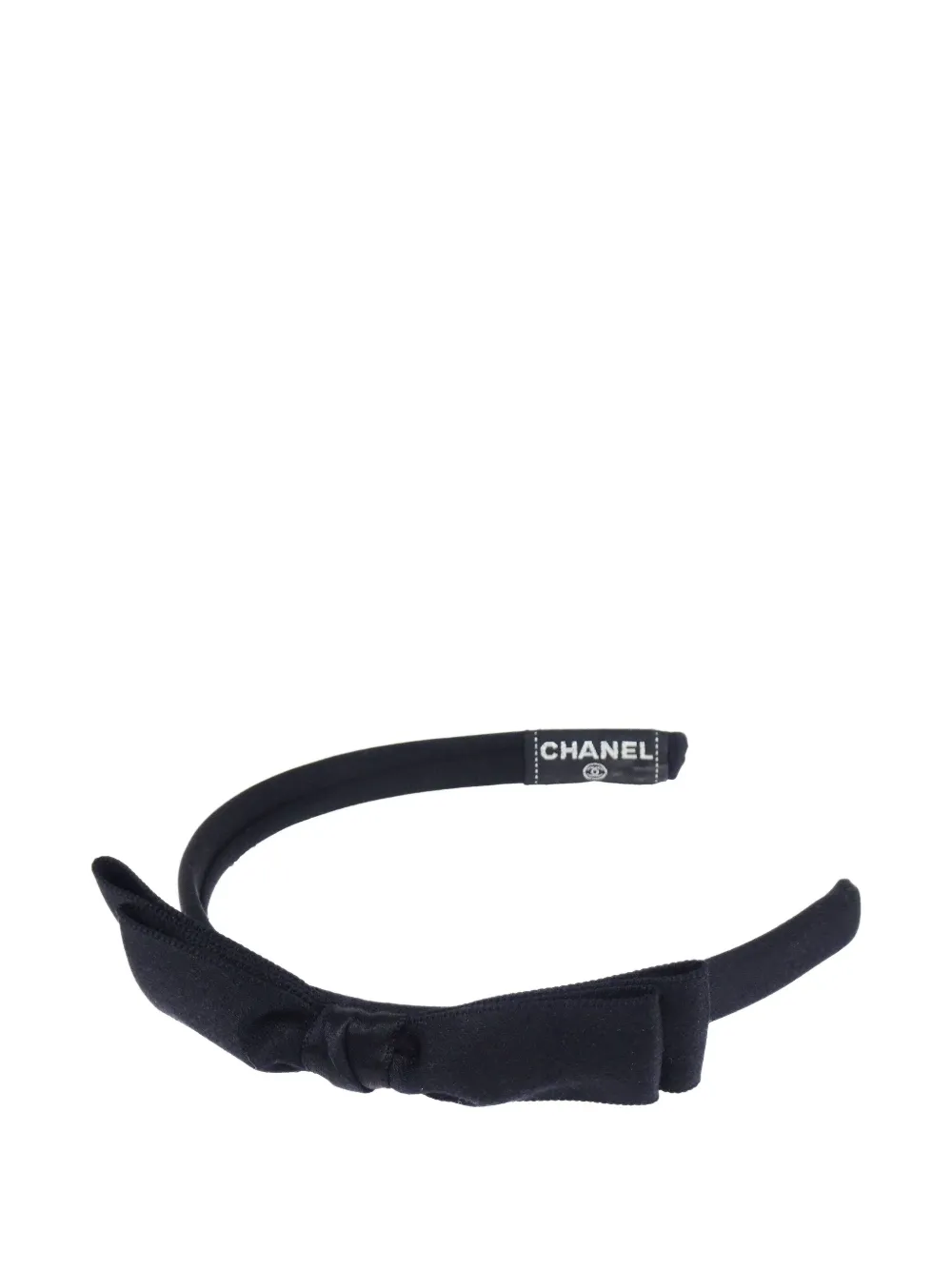 CHANEL Pre-Owned 1990-2000s Bow satin headband | Black | Image 1