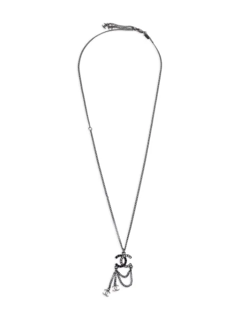 CHANEL Pre-Owned 2012 CC chain pearl necklace