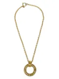 CHANEL Pre-Owned 1990-2000s circular-pendant necklace - Gold