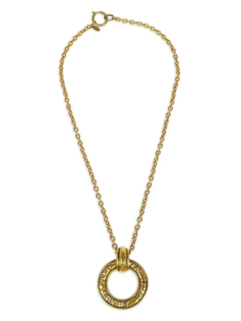 CHANEL Pre-Owned 1990-2000s circular-pendant necklace