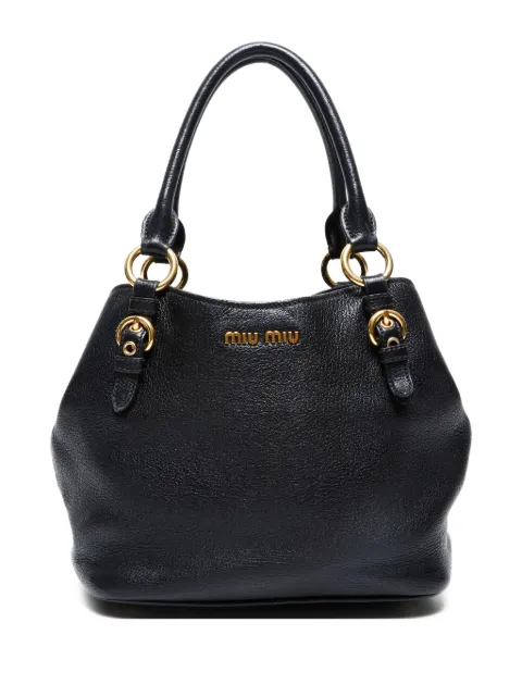 Miu Miu Pre-Owned 2010s Madras leather handbag