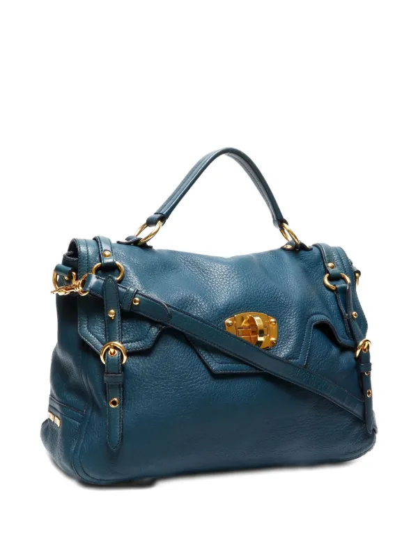 Miu Miu Pre-Owned 2010-2020 turn-lock Shoulder Bag | Green