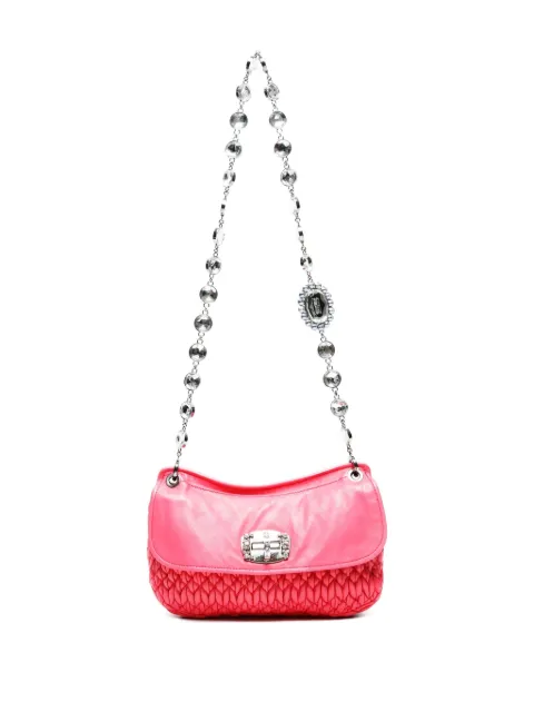 Miu Miu Pre-Owned 2010-2020s matelassé crystal-detail shoulder bag
