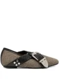 Toga buckle-embellished tweed pumps - Brown