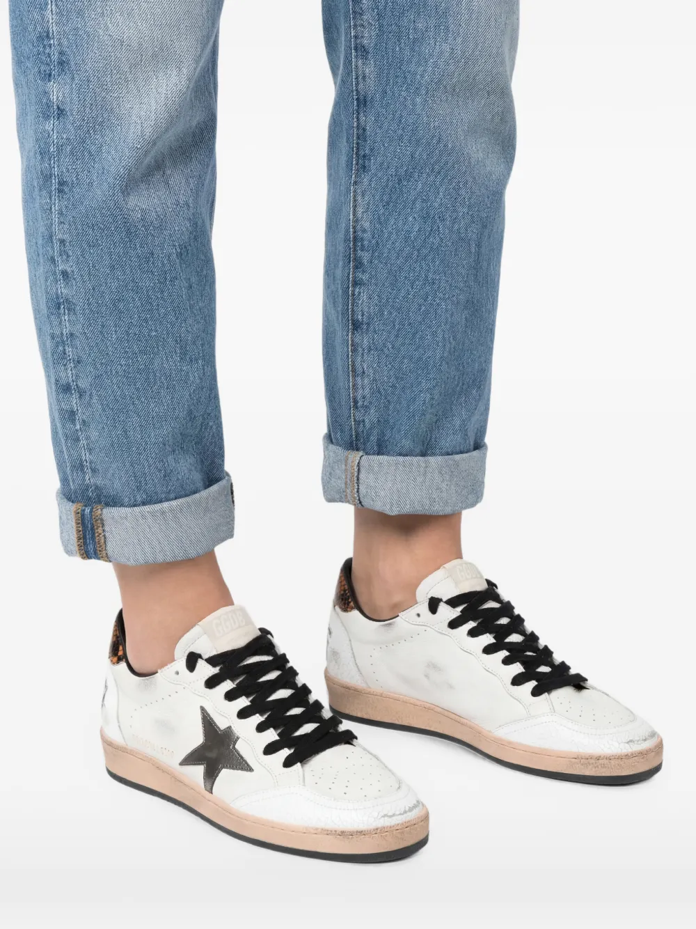 Golden Goose Ball Star sneakers met slangendetail Wit