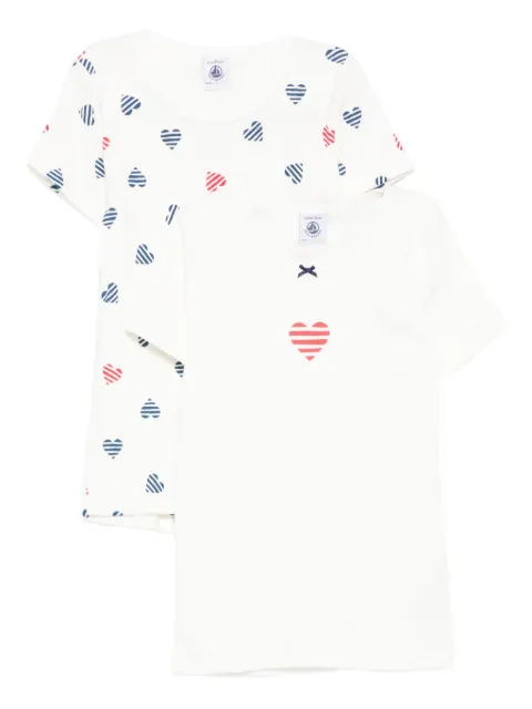 Petit Bateau heart-print cotton top