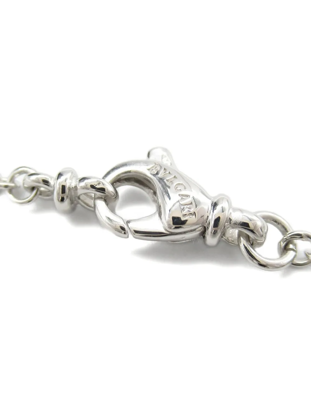 Pre-owned Bvlgari 2010s 18k White-gold B-zero1 Necklace In Silver