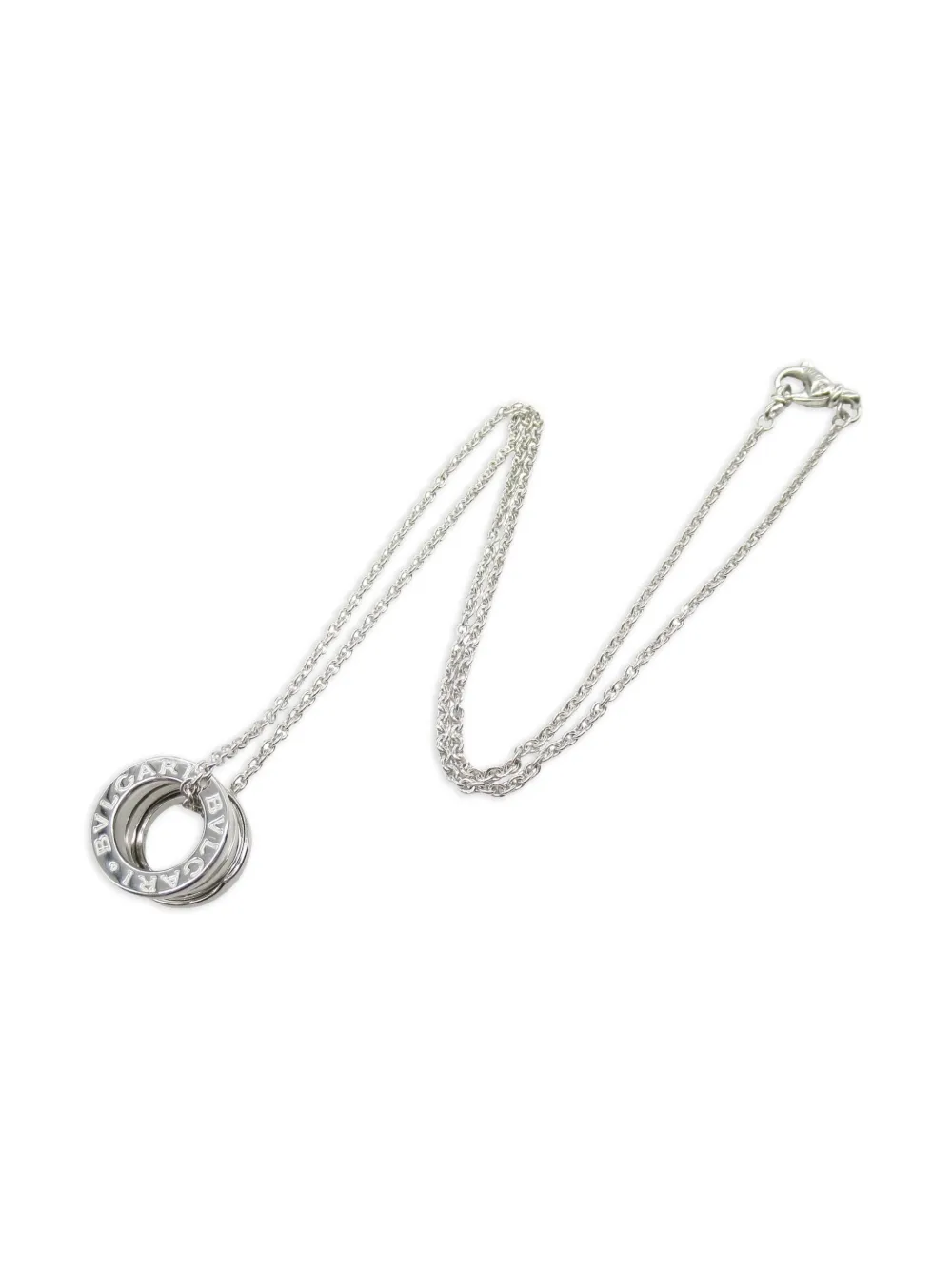 Bvlgari Pre-Owned 2010s 18K white-gold B-zero1 necklace | Women | Image 2