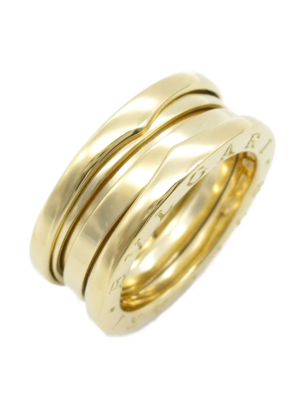 Pre-owned Bvlgari 2010s 18k Yellow Gold B.zero1 Ring
