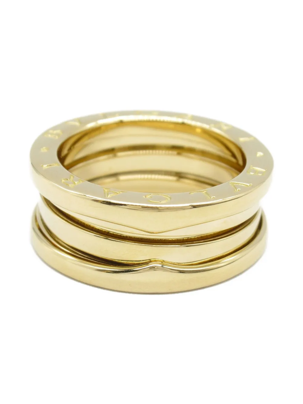 Pre-owned Bvlgari 2010s 18k Yellow Gold B.zero1 Ring