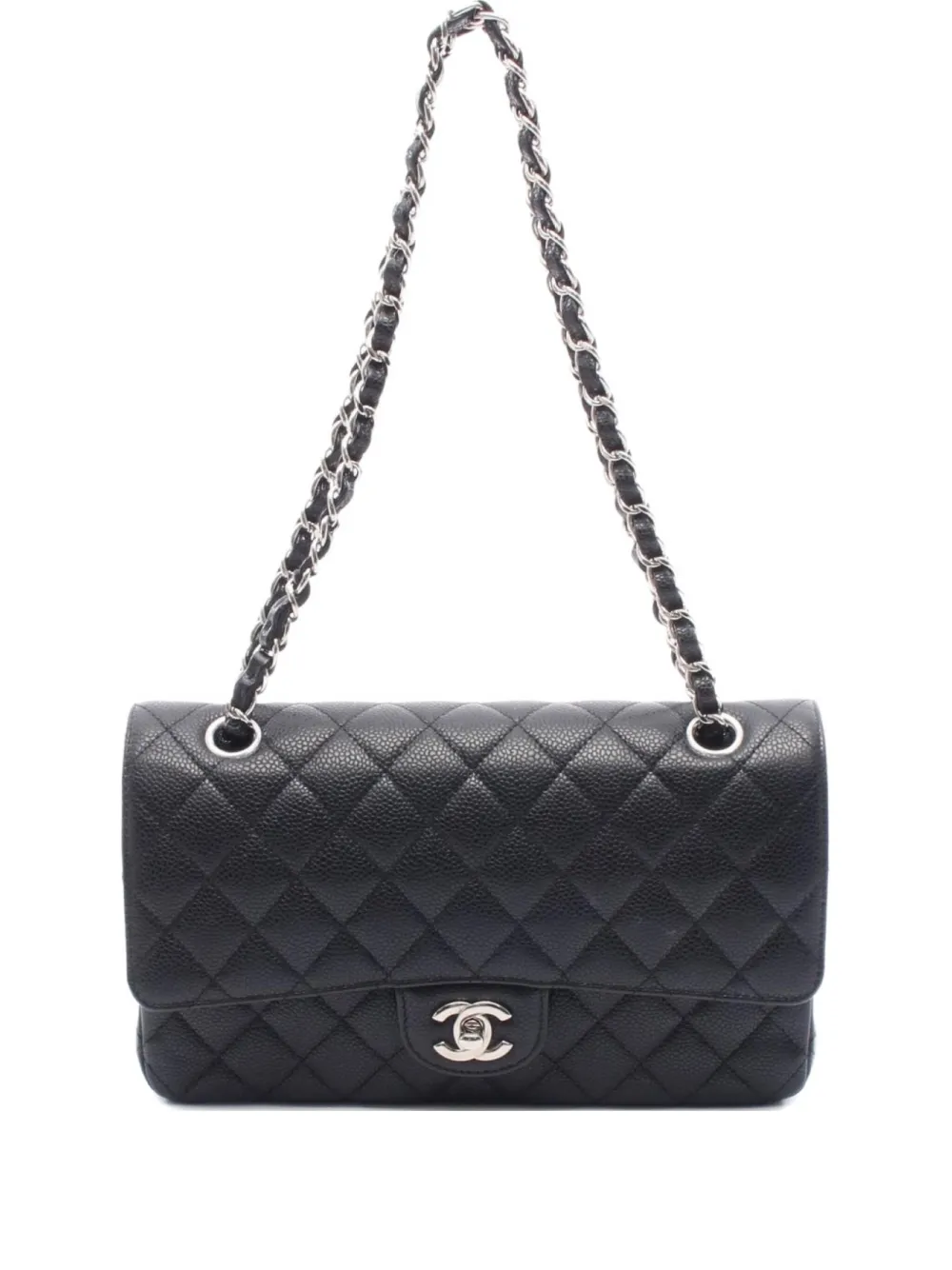 CHANEL Pre-Owned 2016-2017 ダブルフラップ ショルダーバッグ - ブラック CHANEL Pre-Owned 2016-2017 ダブルフラップ ショルダーバッグ - ブラック