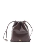 Miu Miu Pre-Owned 2010 logo-patch pouch - Brown