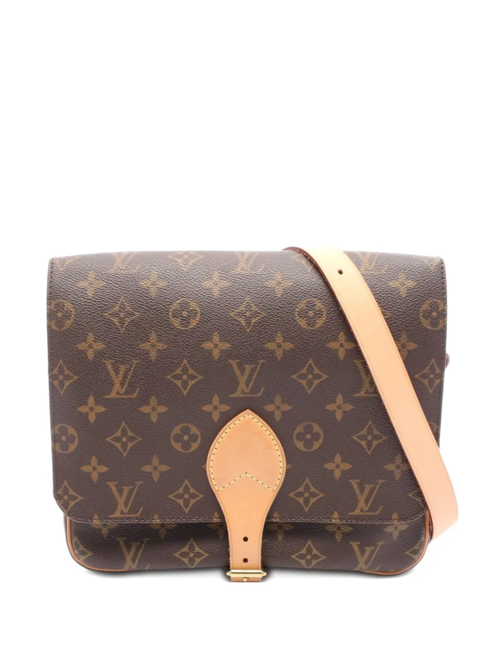 Louis Vuitton ブラウン レザー バッグ オンマイサイド MM モノグラム ノワール ハンドバッグ レザー