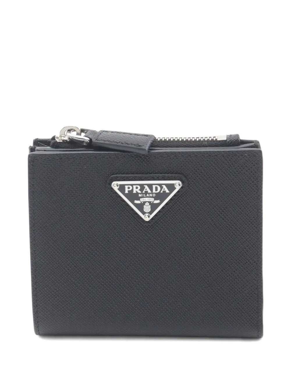 2020s Saffiano leather triangle-logo wallet