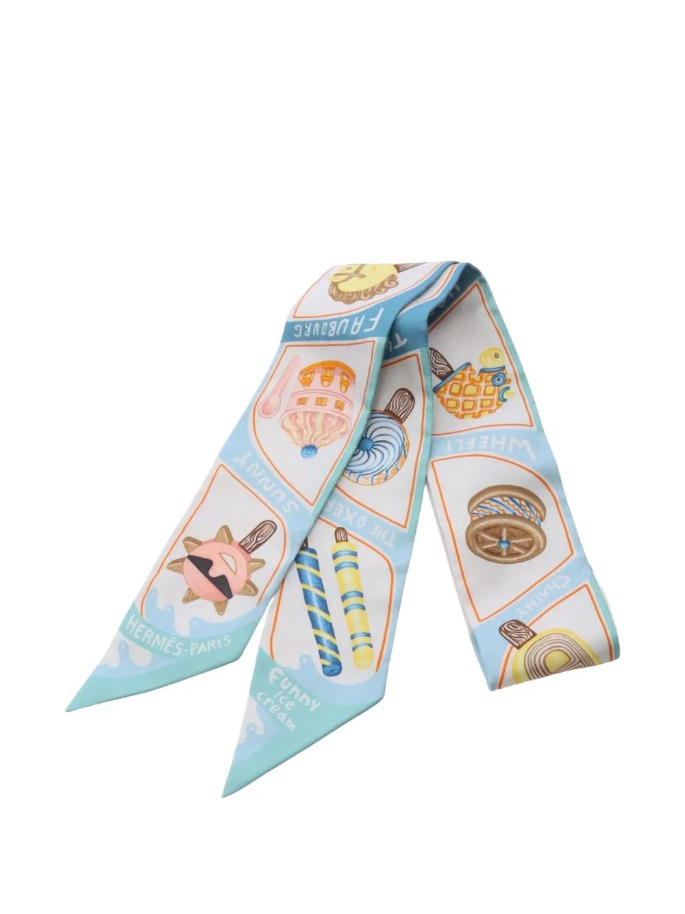 2020s Twilly ice cream-print scarf