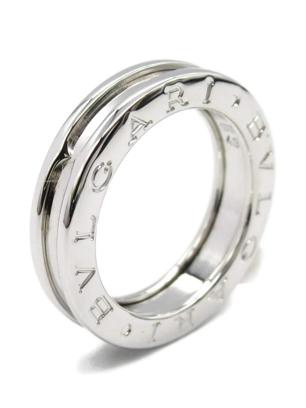 Pre-owned Bvlgari 2010s 18k White Gold B.zero1 Ring