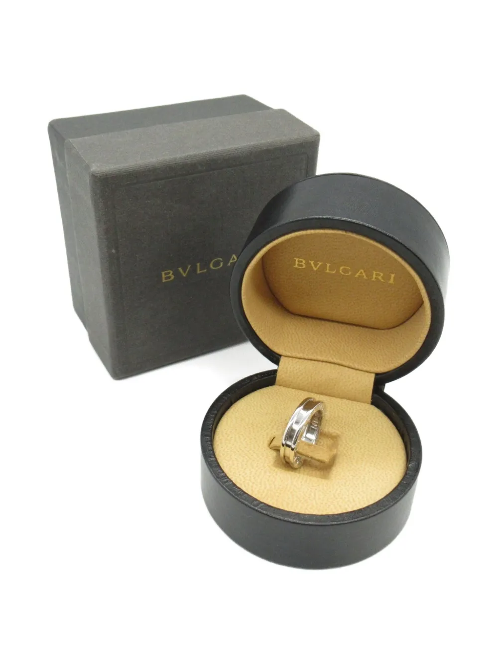 Pre-owned Bvlgari 2010s 18k White Gold B.zero1 Ring
