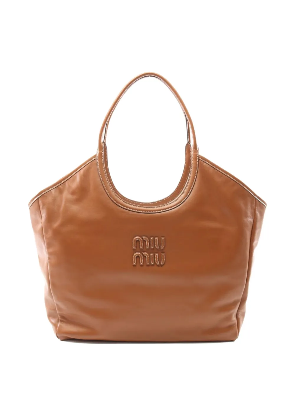 Miu Miu Pre-Owned 2010s leather ivy bag | Brown | Image 1