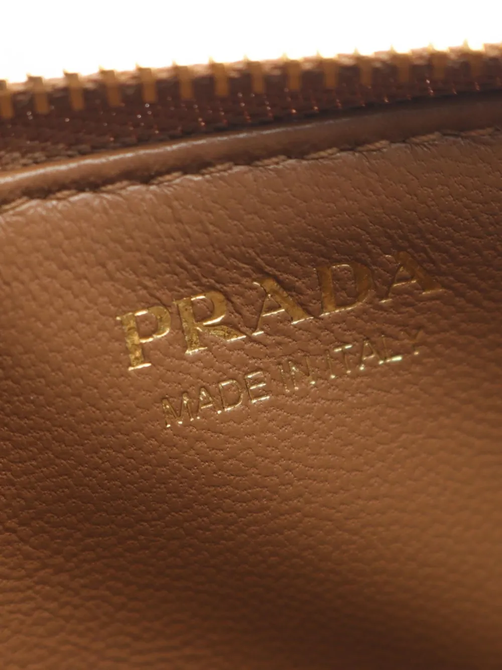 Pre-owned Prada 2020s Saffiano Leather Card Case In Brown