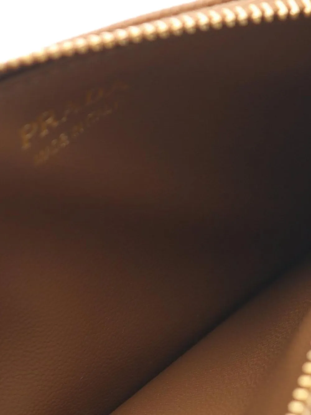 Pre-owned Prada 2020s Saffiano Leather Card Case In Brown