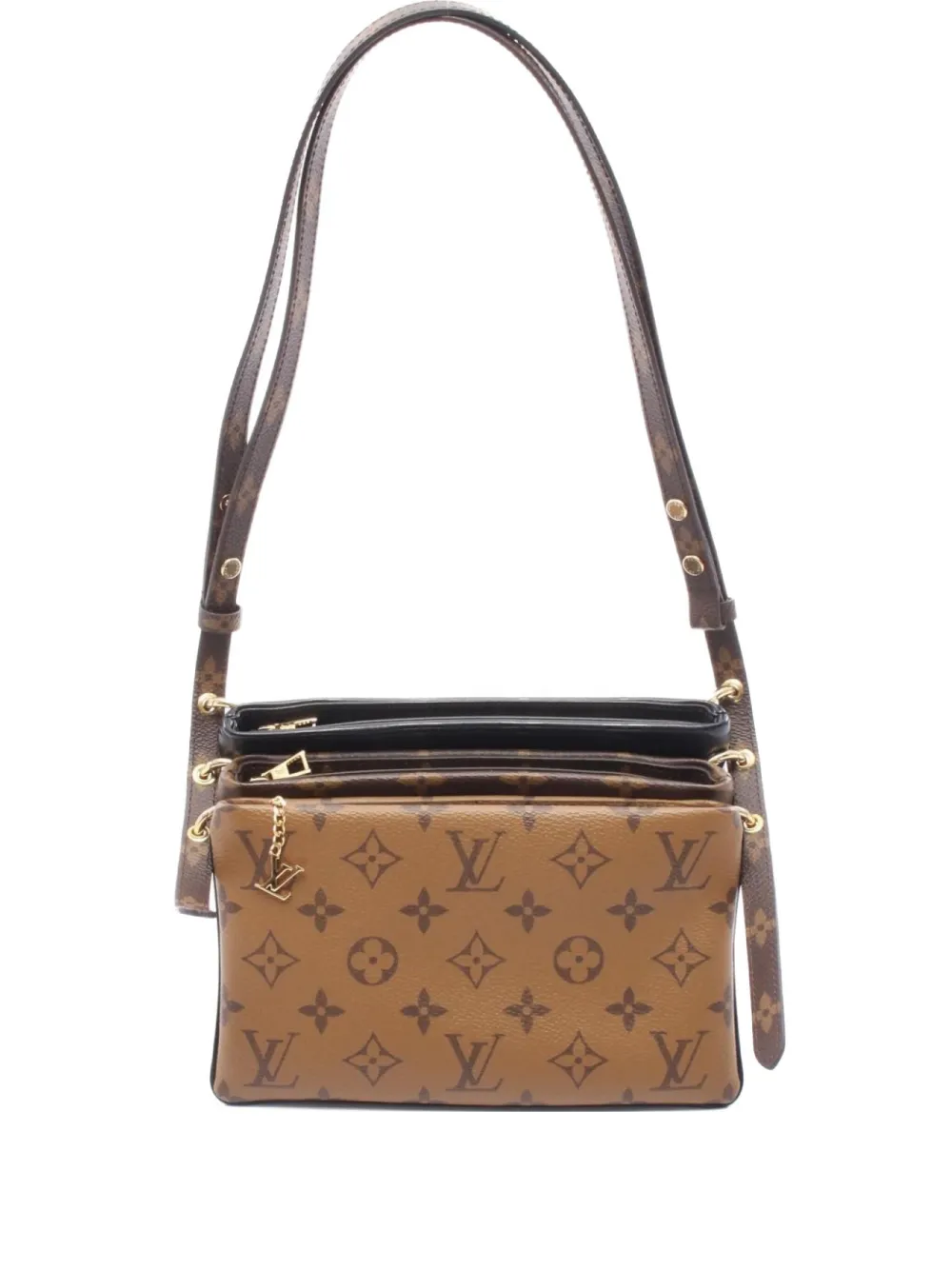 Louis Vuitton Pre-Owned 2020s ポシェット LV 3 ショルダーバッグ - ブラック Louis Vuitton Pre-Owned 2020s ポシェット LV 3 ショルダーバッグ - ブラック