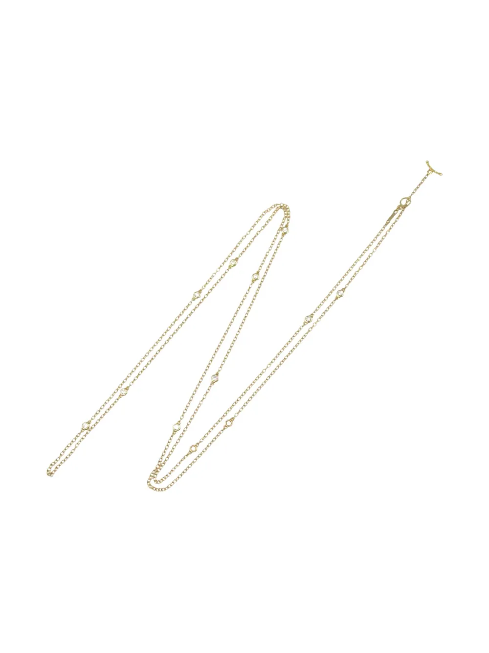 Tiffany & Co. Pre-Owned 2010s 18K yellow gold By the Yard diamond necklace | Gold | Image 1