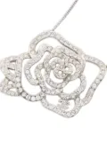 CHANEL Pre-Owned 1986-1988 Camellia Coco Mark rhinestone-embellished necklace - Grey