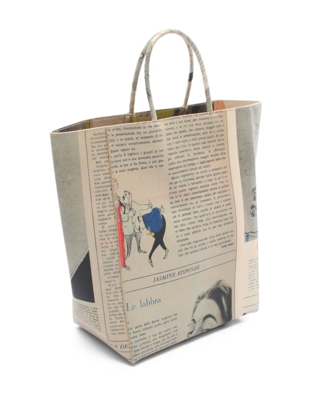 Bottega Veneta Pre-Owned 2010s Newspaper leather tote bag | Pre-Owned | Image 2