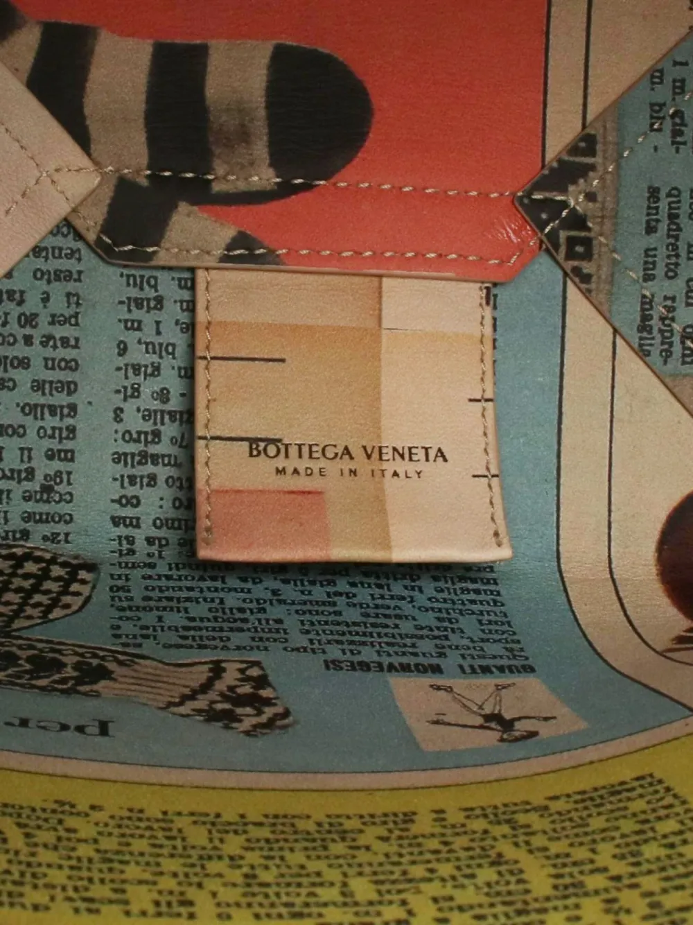 Pre-owned Bottega Veneta 2010s Newspaper Leather Tote Bag In Neutral